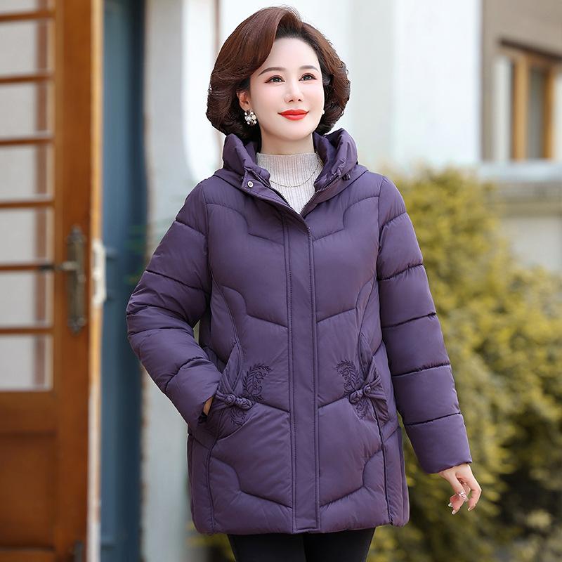 High-end mother down jacket women's medium and long models, new models for middle-aged and elderly, thickened warm and cold-proof winter jacket