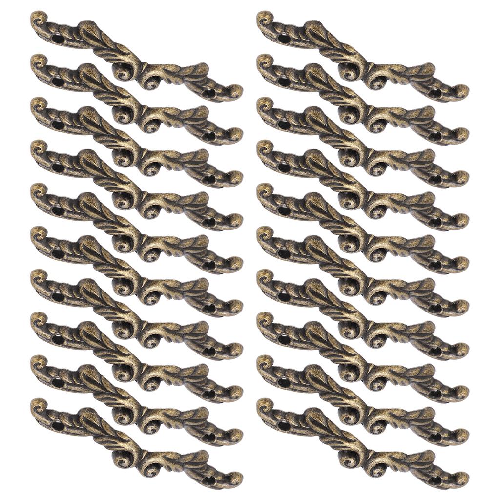 20pcs Drawer Handles Mini Vintage Antique Green Bronze Drawer Pulls with Screws For Wooden Box