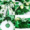 15.75" Greenery Wreath St. Patrick's Day Wreaths for Front Door Home Decor Four Leaf Clover Wreath Artificial Greenery Spring Shamrock Wreath Wall