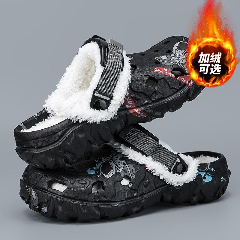 Winter und Sommer zwei Tragevarianten abnehmbarer Beutelkopf Strandschuhe leicht große Größe Lochschuhe weiche Sohle Baumwollschuhe Herrenschuhe