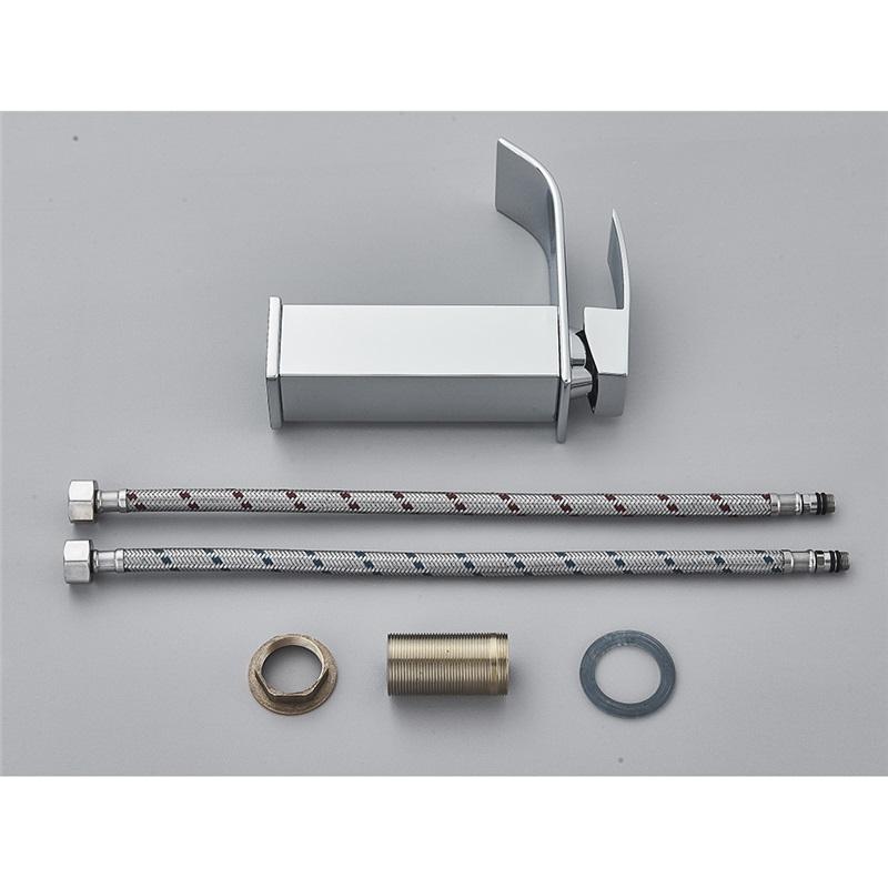 Brushed Golden Basin Faucets Elegant Waterfall Bathroom Sink Faucet Single Lever Hole Deck Mount Brass  Mixer Taps