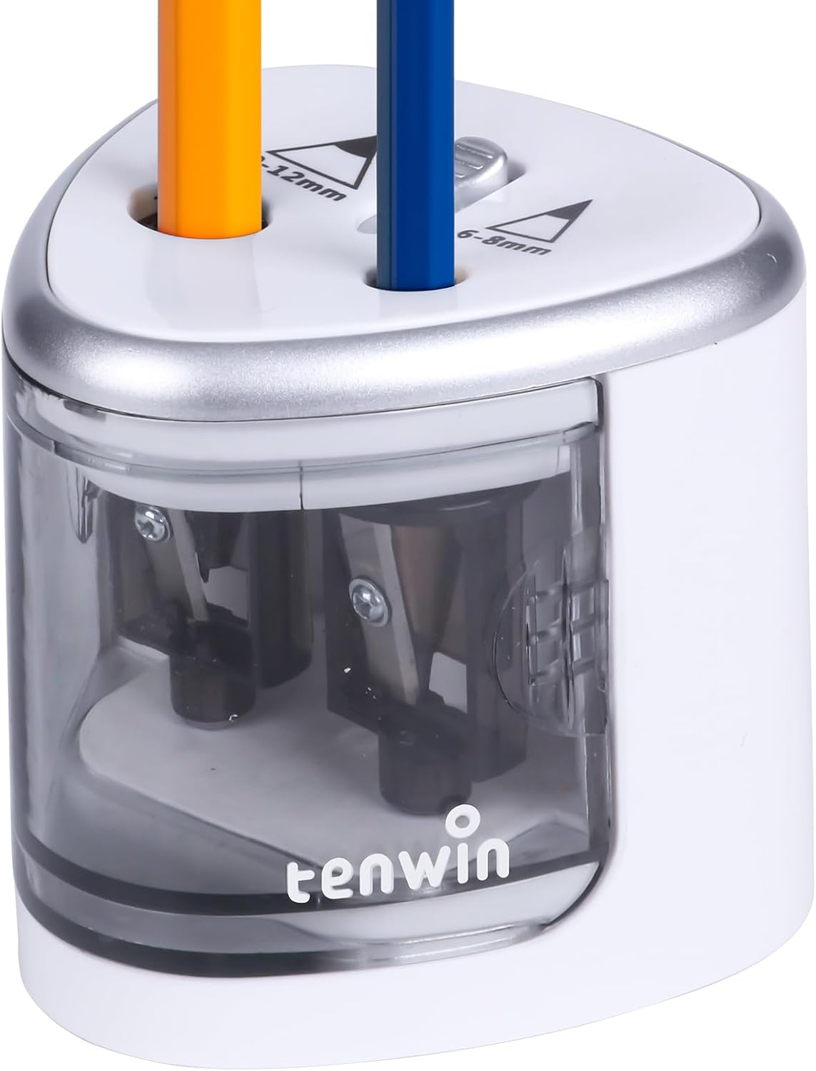 Tenwin New Two-hole Electric Automatic Pencil Sharpener Switch Pencil Sharpener Home Office School Supplies Stationery Art белый
