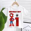 Childrens Spider Man High Quality Summer Childrens Tshirt Made of Breathable Fabric for 19 Birthday Parties