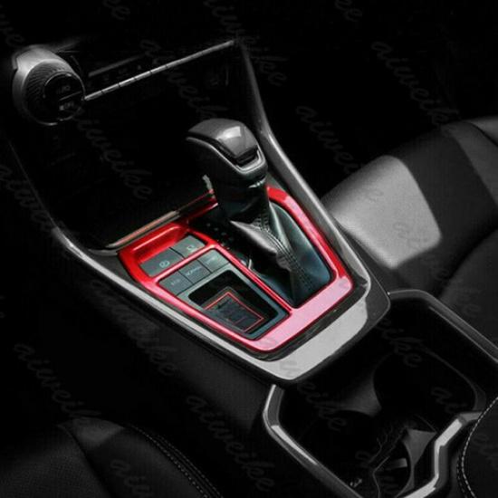 For Toyota RAV4 2019-2024 ABS Red Interior Gear Shift Box Decor Panel Cover Trim