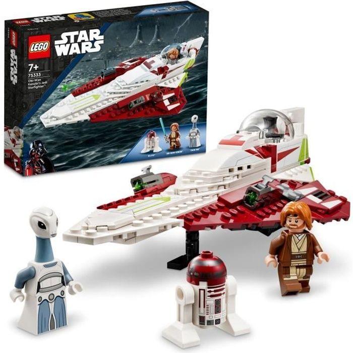 LEGO® Star Wars 75333 Le Chasseur Jedi d’Obi-Wan Kenobi, Jouet, Figurine Taun We Et Droïde