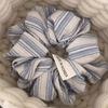 Women Korean Stripe Rubber Band Scrunchies Elegant Simple Elastic Hair Rings Ponytail Tie Sweet Hair Ornament Accessories Headband