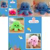Adorable Double-sided Flip Reversible Octopus Plush Toy In Soft And Lifelike Style