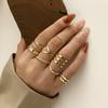 10-Piece Star and Moon, Heart, and Leaf Knuckle Ring Set - Creative Retro Women's Rings