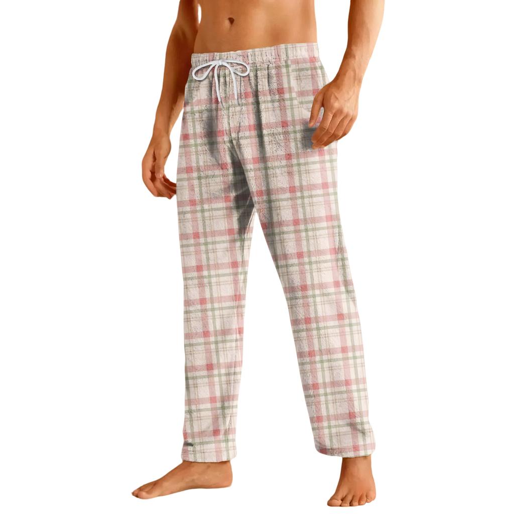 Men's Home Soft Pajama Pants Drawstring With Pockets Casual Sports Pants