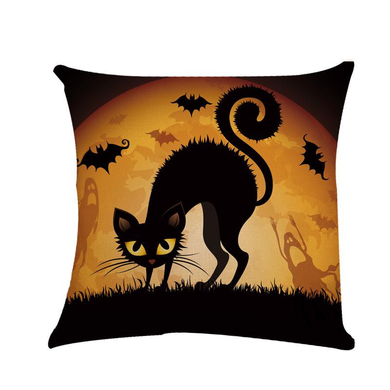 Halloween Pumpkin Series Throw Pillow Covers With Digital Printing Of Short Plush Fabric Car-Shaped Sofa Cushion Home Decor