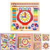 Wooden Calendar Clock Puzzle For Kids Educational Learning Toy For Preschool