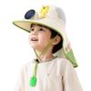 Kids Hat Fan Cap Kids Sun Cap with Built-in Solar Fan Wide Brim Sun Protection Hat Breathable Mesh Summer Hat with Cartoon