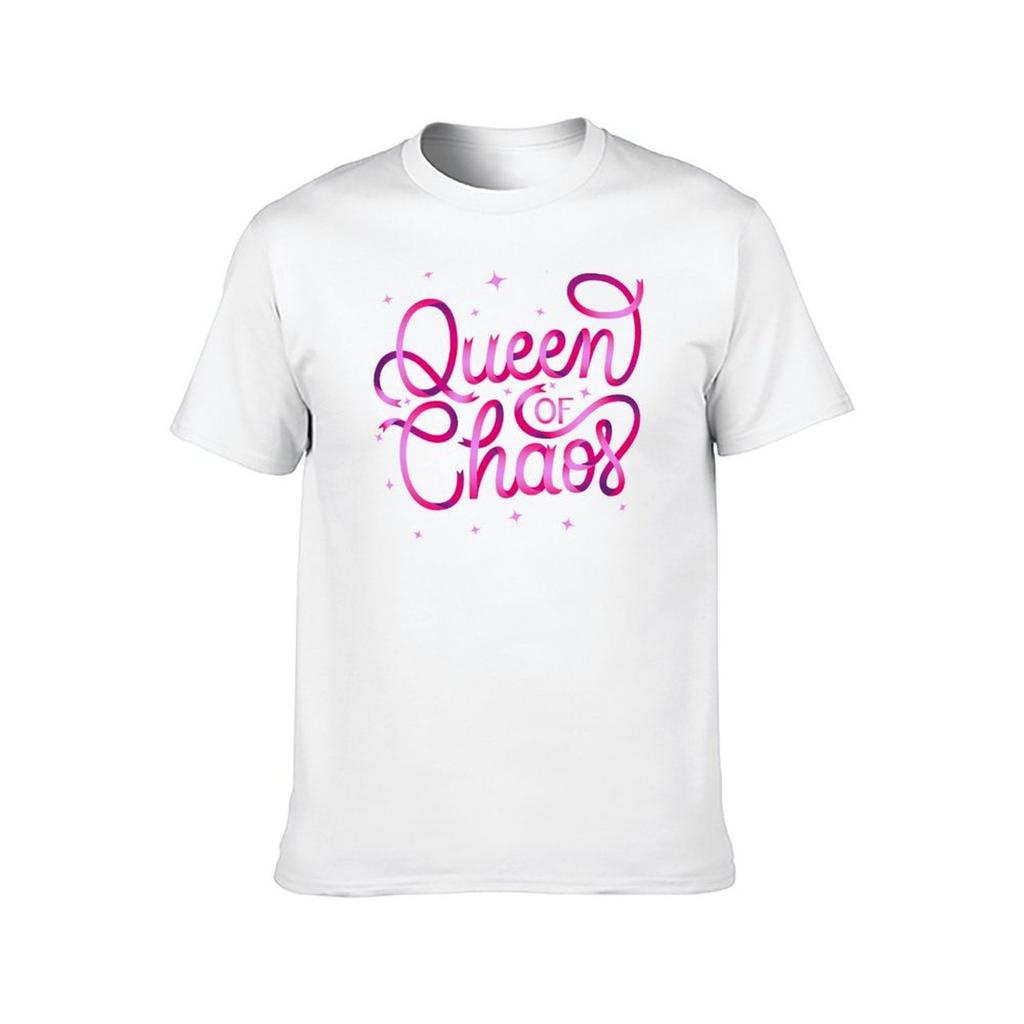 Queen of Chaos Mega cool hand lettering TShirt cotton t shirts man 100 man tshirt TShirt