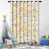 Set Of 2 Minimalist Blue Pattern Curtains Living Room Bedroom Window Home Textiles Geometric Floral Design Drapes Curtain Darkening Polyester Ideal
