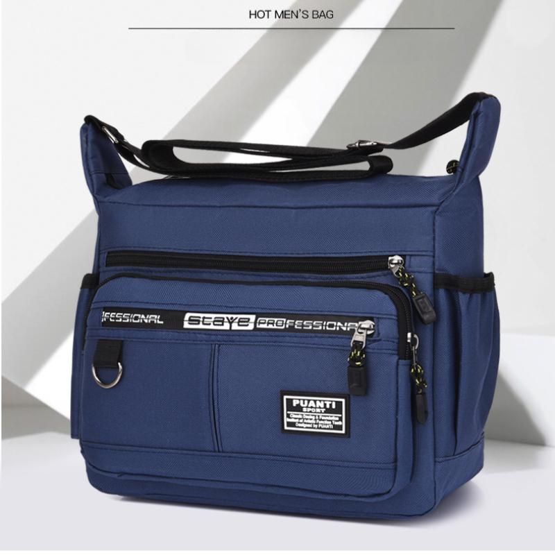Pánská taška přes rameno Oxford látková Casual Travel Crossbody taška Velkokapacitní Malá čtvercová taška středního věku Taška na nářadí
