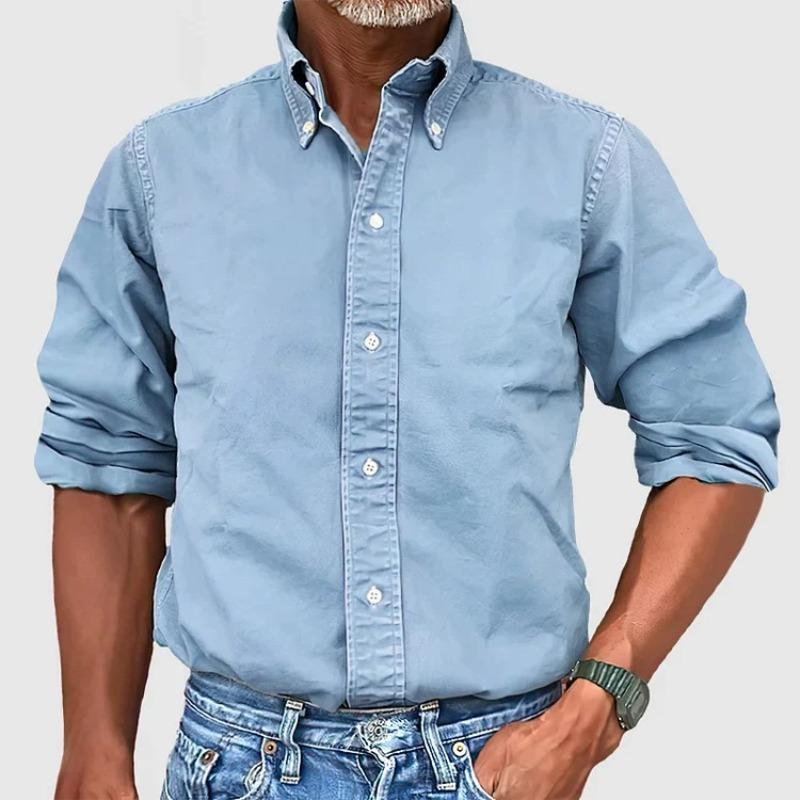 New Men's Shirts New Long Sleeve Lapel