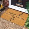 Premium Welcome Doormat | 1.02cm Thick Polyester, 500 GSM, Woven Pile with Silicone Backing, Machine Washable | Suitable for Entryway, Hallway,