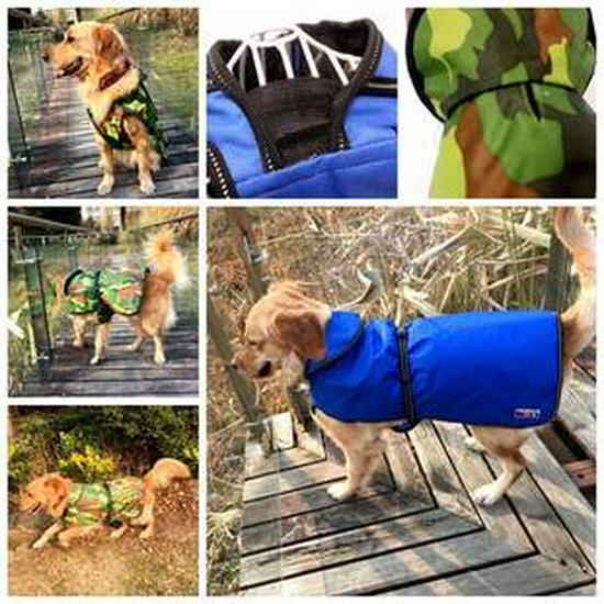 Reflective Large Breed Dog Rain Poncho - Waterproof & Windproof Hooded Raincoat