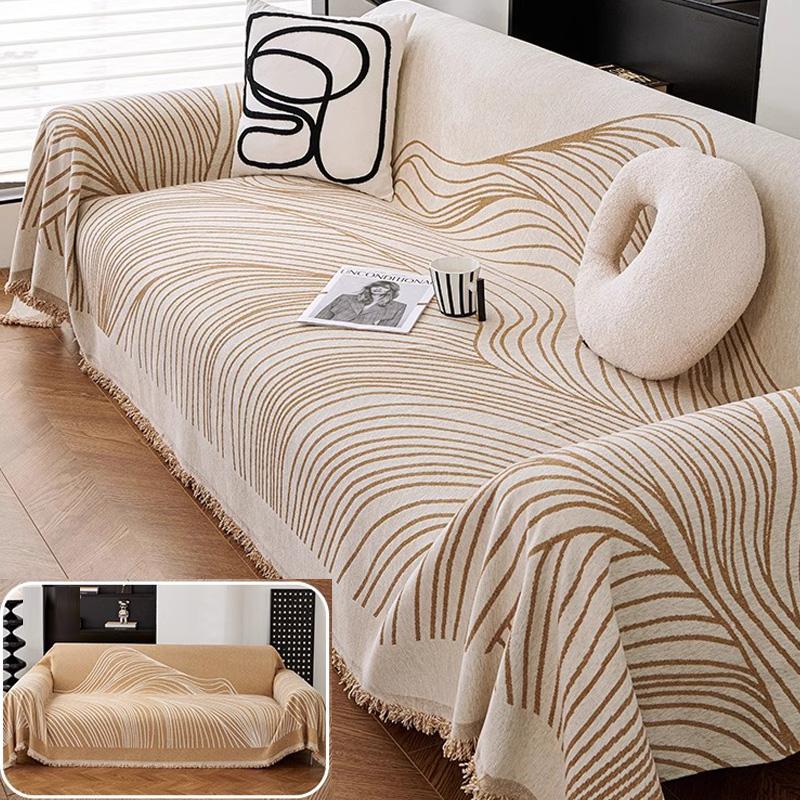 Leichter Luxusstil Einfach Modern Sofaüberwurf Wohnzimmer 3-Sitzer Sofaschutz Staubdicht Vier Jahreszeiten Universal Maschinenwaschbar