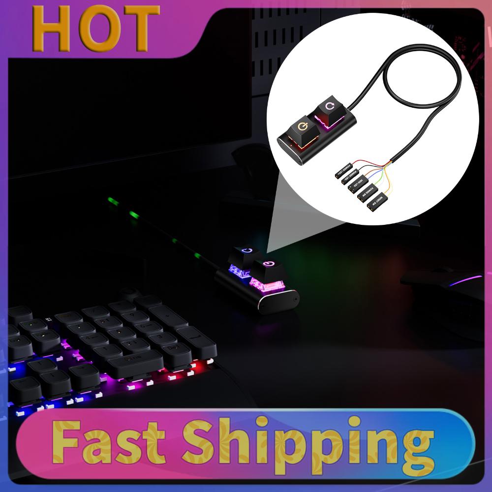 PC Power Button with 6.56FT Cable LED Light Desktop Computer Power Switch Manual Operation for Computer Motherboard