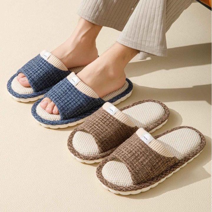 Rogue Rabbit 2025 Women's Linen Slippers, Breathable & Non-Slip, All-Season Comfort