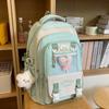 College Wind Schoolbag Female Junior High School Students Cute Transparent Pain Bag Large Capacity Computer Backpack Light Student Tide Backpack.