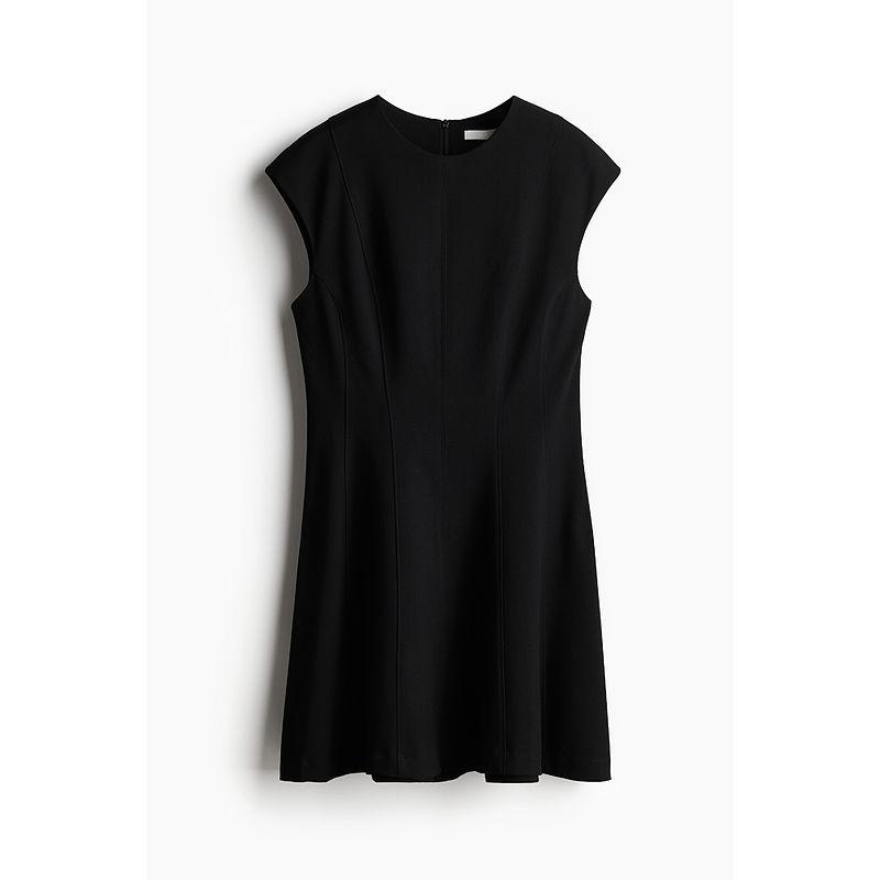 

HM Women s Vest Camisole Dress 2025 Autumn New Arrival Loose Flared Skirt Diagonal Cloth Skirt 1272238 Black 155/76