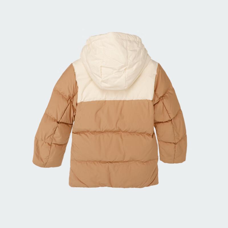 Adidas Baby Boys  KC5394 Brown Hooded Down Jacket 128