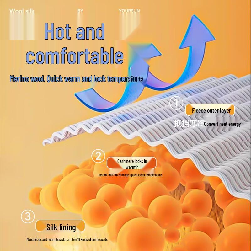 Men's Cashmere Silk Blend Slim Fit Thermal Pants