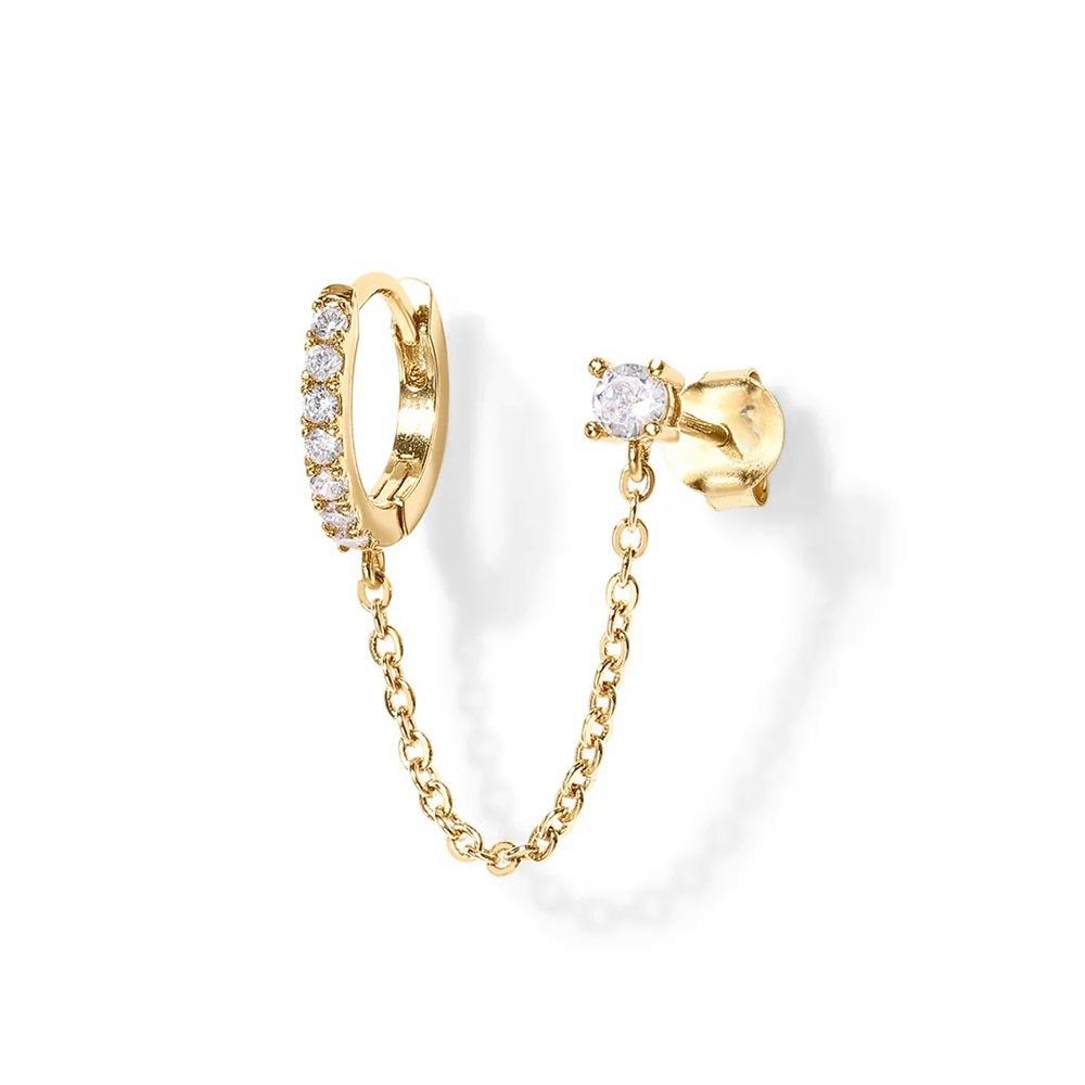 Single Row Diamond Stud Earrings Tassel Personalized Earrings Ear Buckles Women s Tide Earrings