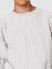 Champion Long Sleeve Reverse Weave Crew Neck Silver Size L Men's Sweatshirt, 11.5oz, Fleece-Lined, Gray, (C3-W004)