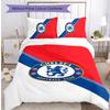Set Lenzuola 3 Pezzi Stampato Chelsea FC Morbido Delicato sulla Pelle Lavabile Copripiumino e Federe Set Tutte le Stagioni Camera da Letto