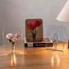 Modern Transparent Acrylic Frame Vase, Decorative Photo Frame Flower Vase for Desktop & Bookshelves Home Decoration