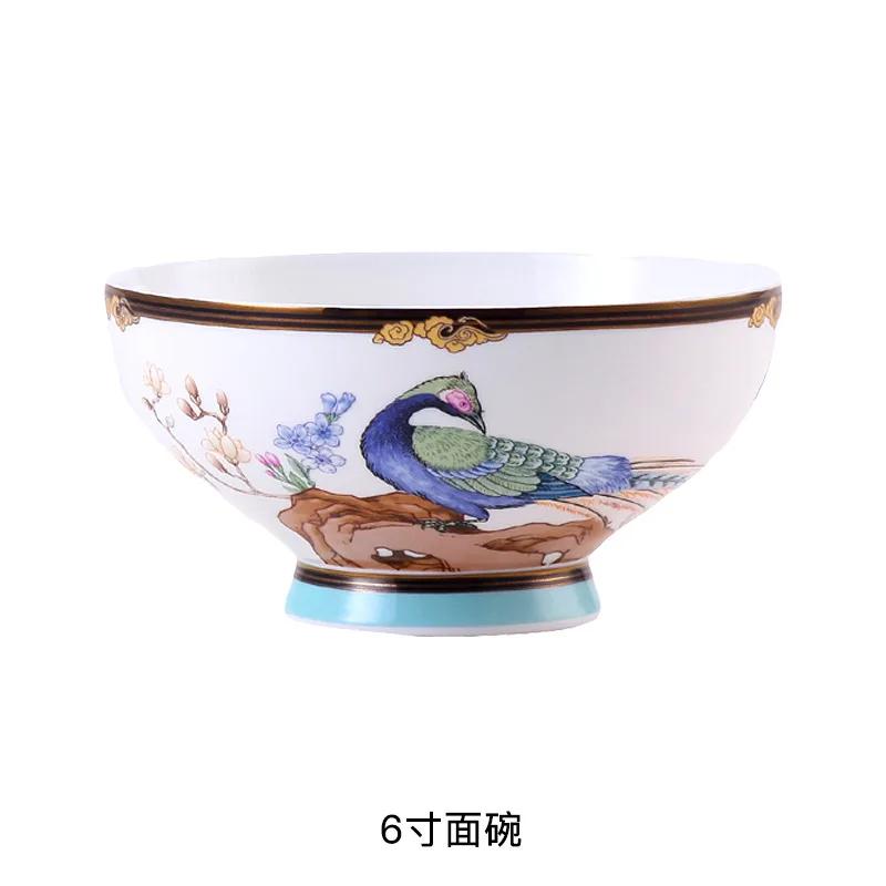 High-end Exquisite Bone China Dinner Plate Gilded Animal Pattern Cooking Dishes Dessert Salad Plate Hotel Kitchen Tableware New