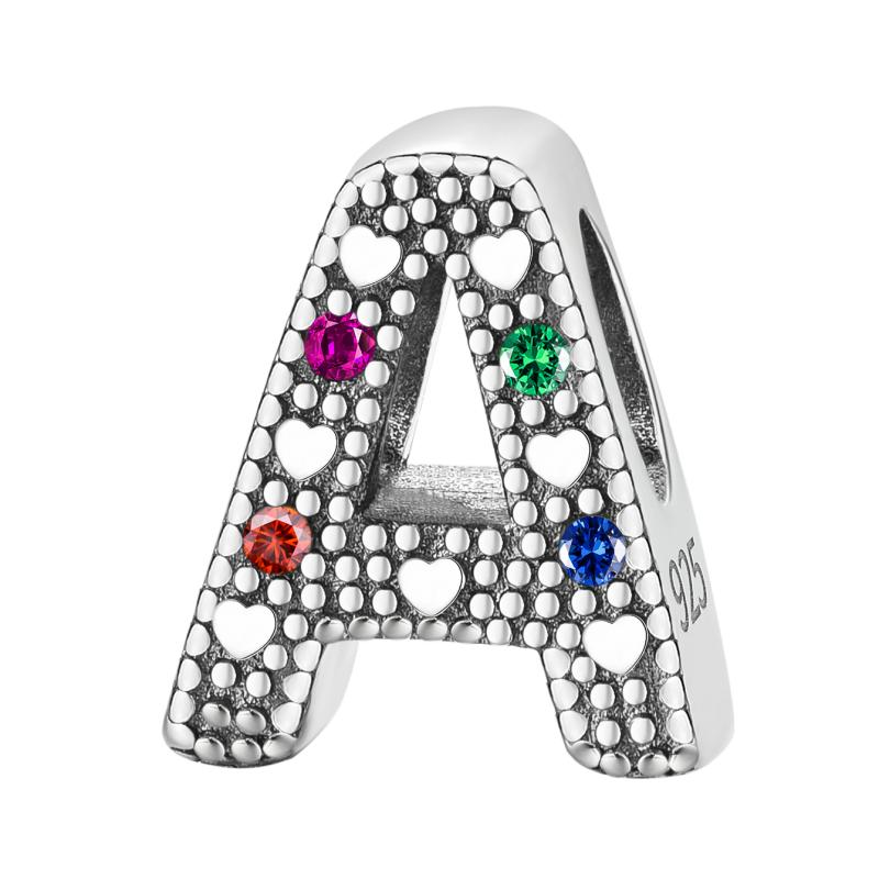 Металлические Медные Английские Буквы Шармы Бусины Компоненты Бусины Совместимые С Оригинальными Pan Сделай Сам Браслеты Рукоделие