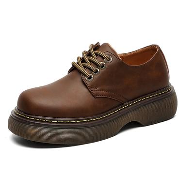 Fashion Leather Shoes For Man Platform Genuine Leather Big Size Shoes High Quality Designer Formal Platform Casual Shoes Outdoor