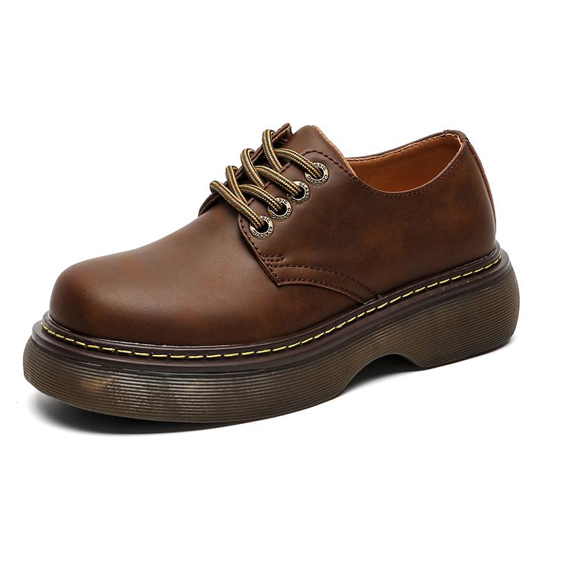 Fashion Leather Shoes For Man Platform Genuine Leather Big Size Shoes High Quality Designer Formal Platform Casual Shoes Outdoor