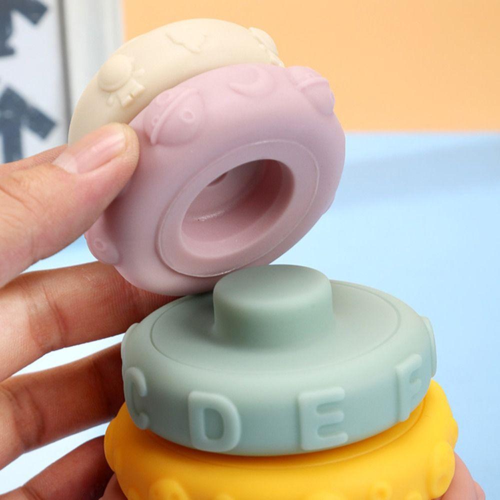 Montessori Toy Teething Toys BPA-Free Stacker Toys Educational Building Blocks  For Baby