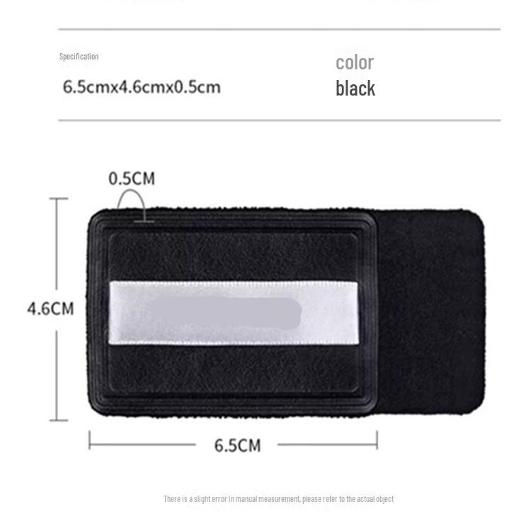 

Пуховка прямоугольная из искусственной кожи черного и белого цвета с лентой