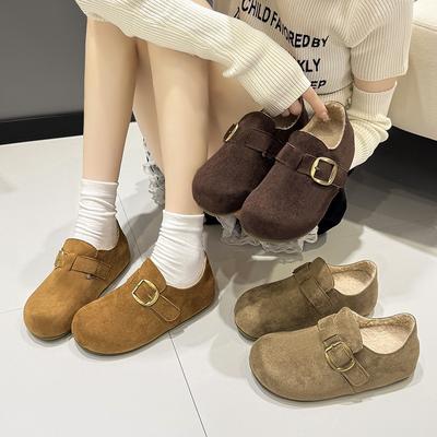 Thick-soled and Velvet All-inclusive Women's New Winter Warm Tide and Lazy Women with Cotton Shoes