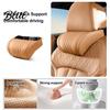 Neck Pain Relief Pillow for Commuting Memory Foam Car Pillow/Backrest Breathable PU Leather Cover with Adjustable Office Chair Headrest Attachment