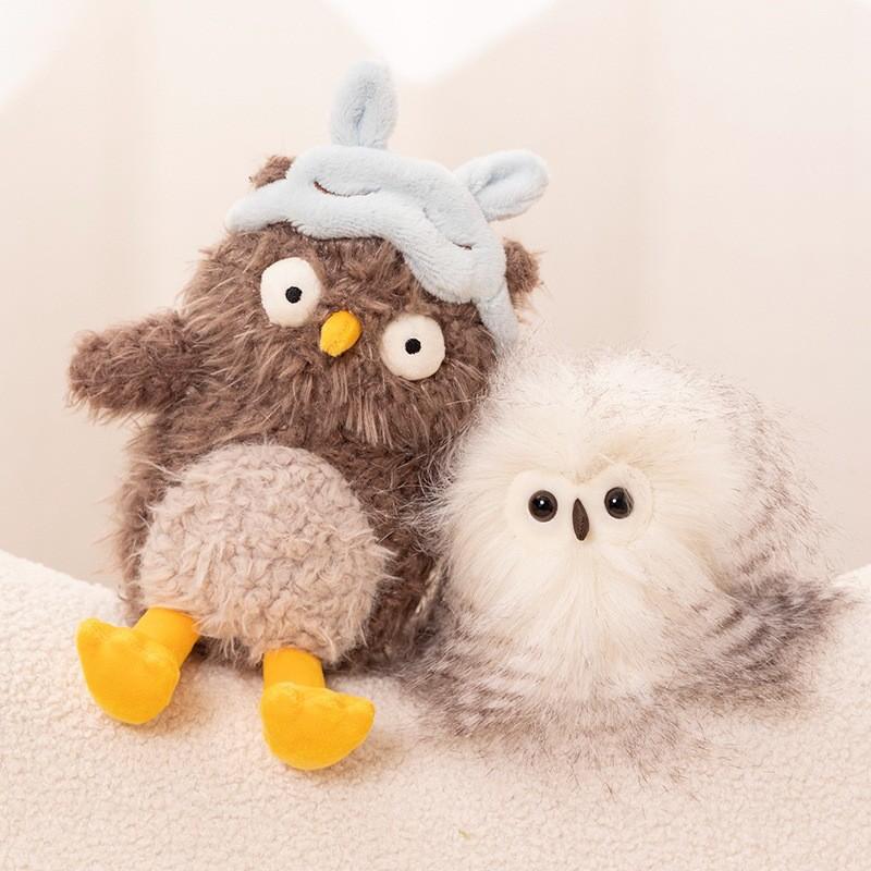 Søt Øye Jellycat Maske Ugle Plysjleketøy Myk Dukke Romdekorasjon Festivalgave