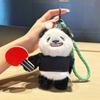 Panda Plush Keyring With Table Tennis Series For Bags And Keys Decoration