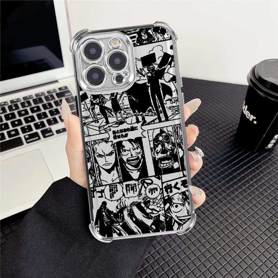Cool Anime Luffys logo Plating Phone Case For Xiaomi 15T 15 14 13 Poco M7 F7 F4 F5 X7 X6 X5 X3 Pro Ultra 4G 5G Anti Fall Airbag