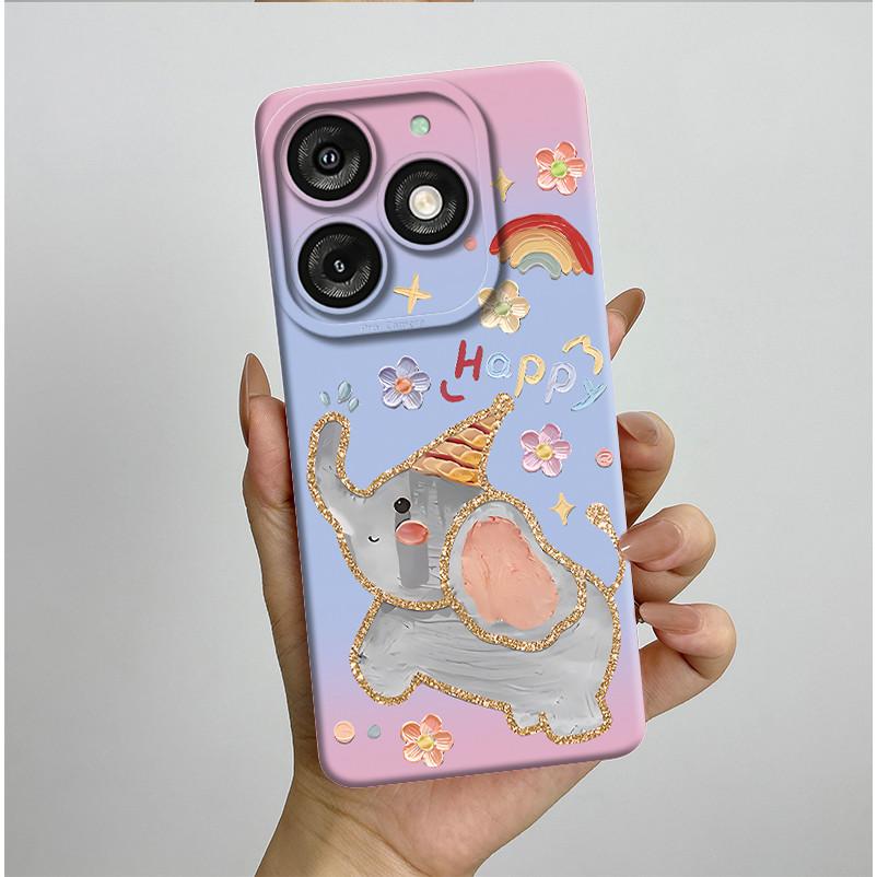 For Itel A50 A667L Casing Pretty Butterfly Flowers Soft Silicone TPU Shockproof Cover For Itel A50 A 50 ITELA50 2024 Phone Case