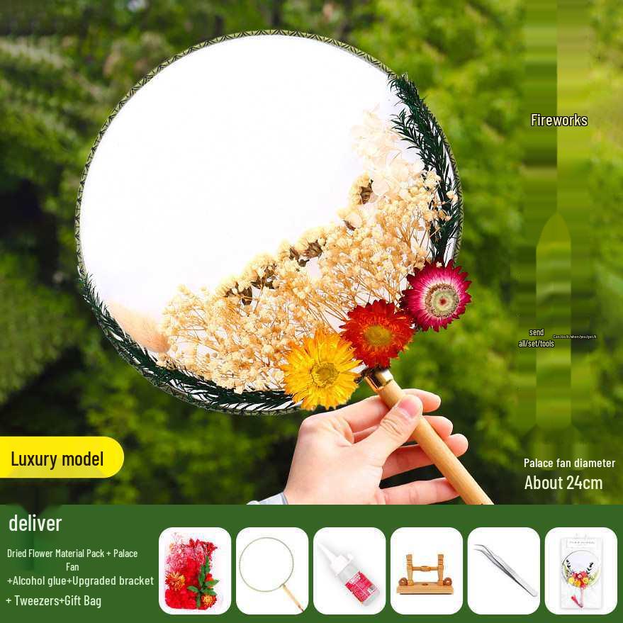 Dried Flower Fan DIY Kit for International Women's Day - Team Building & Handmade Gift