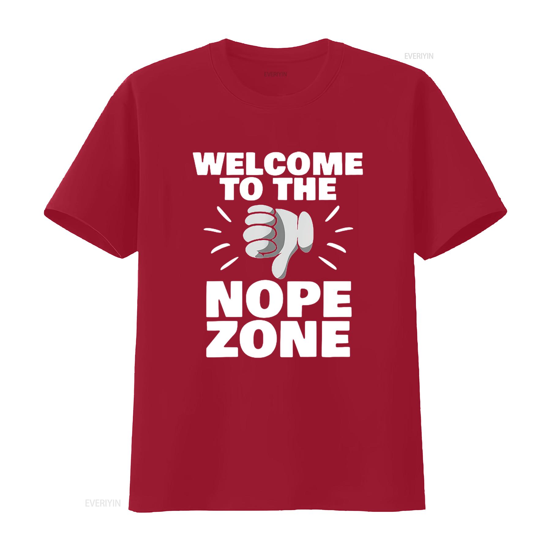 Welcome To The Nope Zone Sarcastic Joke Funny Sarcasm Gag Womens T Shirt Black vintage Washed Breathable designer clothes S