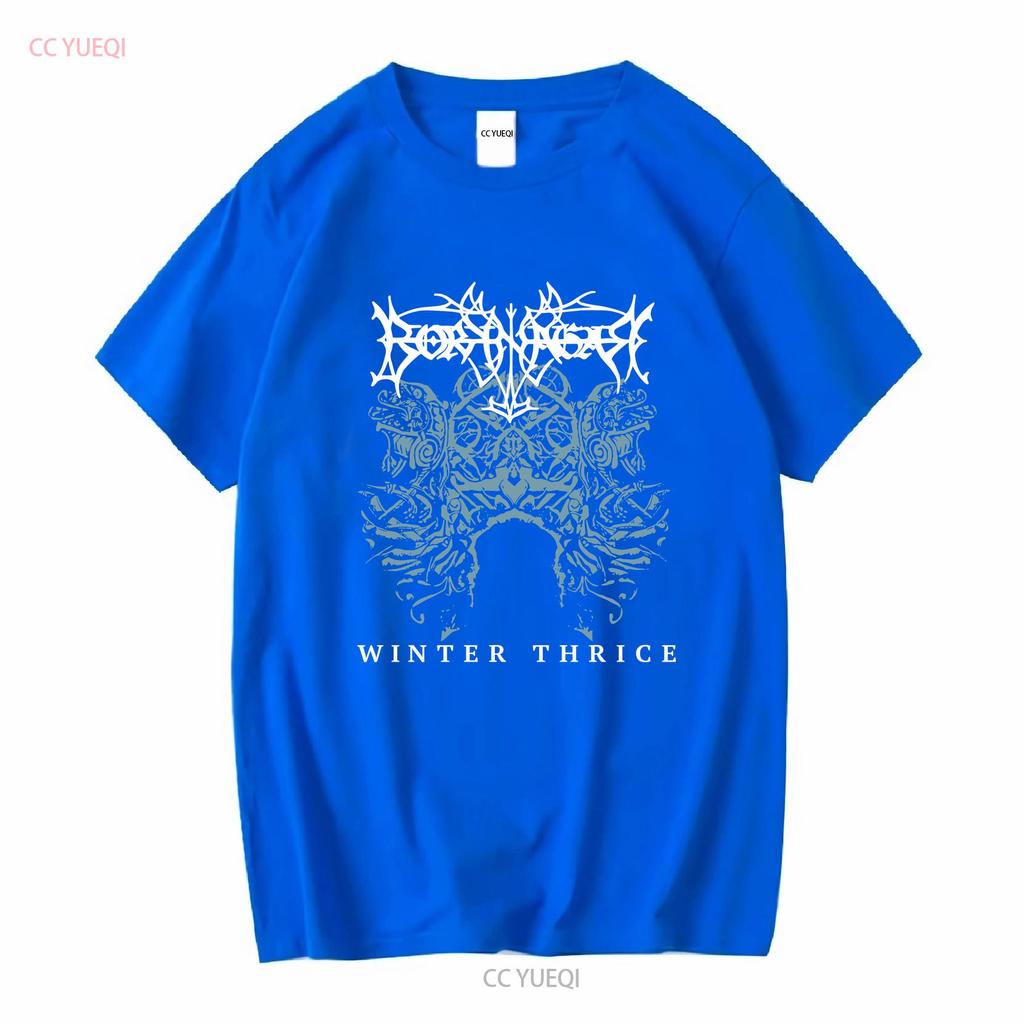 New Popular Borknagar Band Black T Shirt Cotton Full Size TH121 vintage Washed Slightly Versatile streetwear