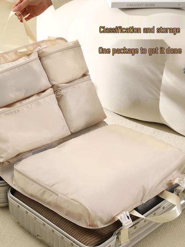 7-in-1 Travel Organizer: Multifunctional Hanging and Divided Compartment Bag