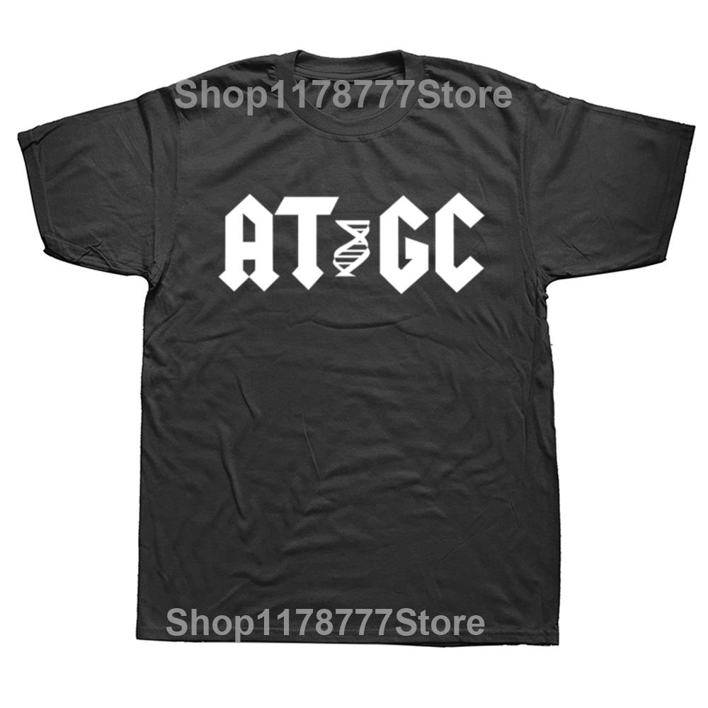 AT GC Funny DNA Molecular Biology T Shirts Summer Graphic Cotton Streetwear Short Sleeve Birthday Gifts Tshirt Unisexs Clothing